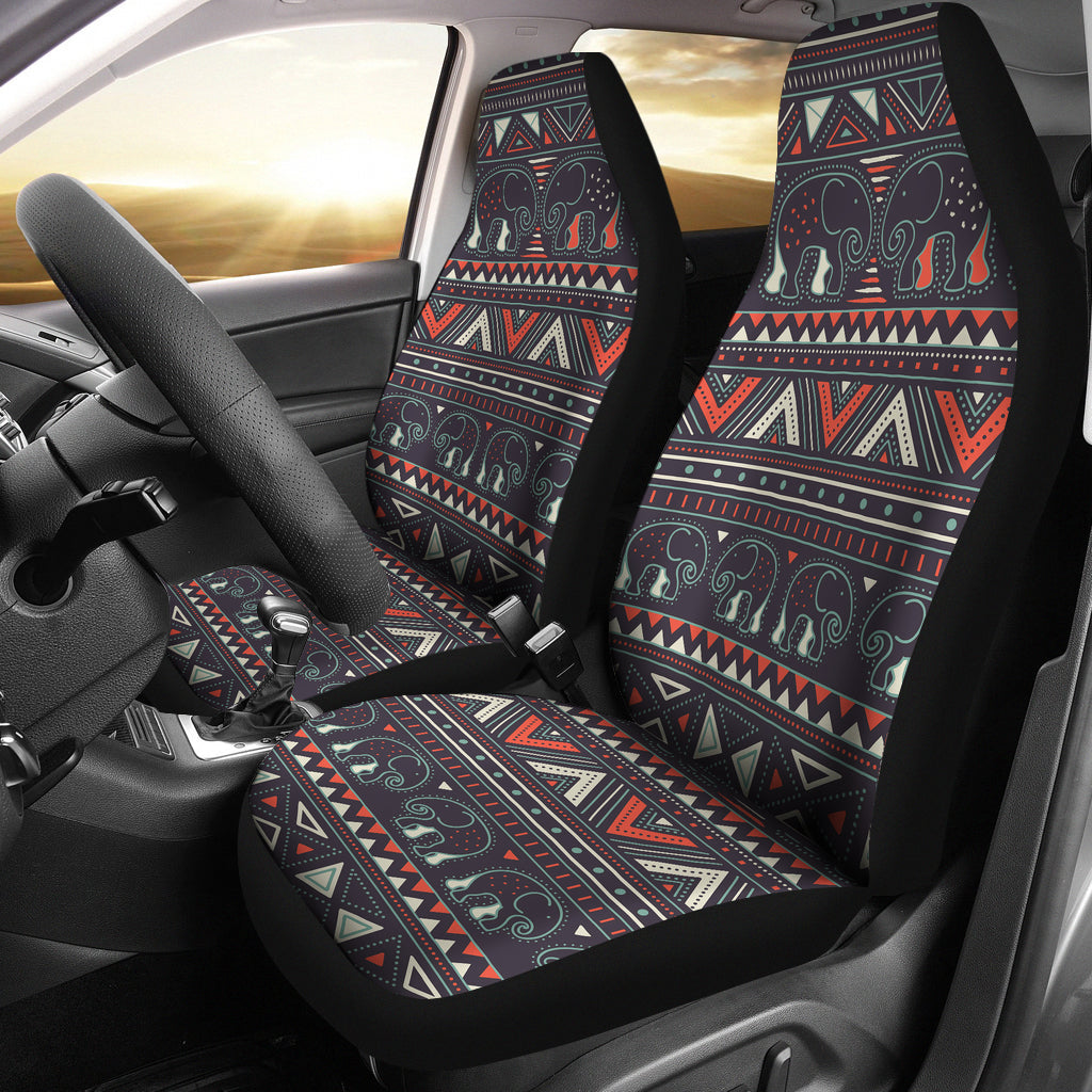 Tribal Pattern Elephants Car Seat Cover Lt10