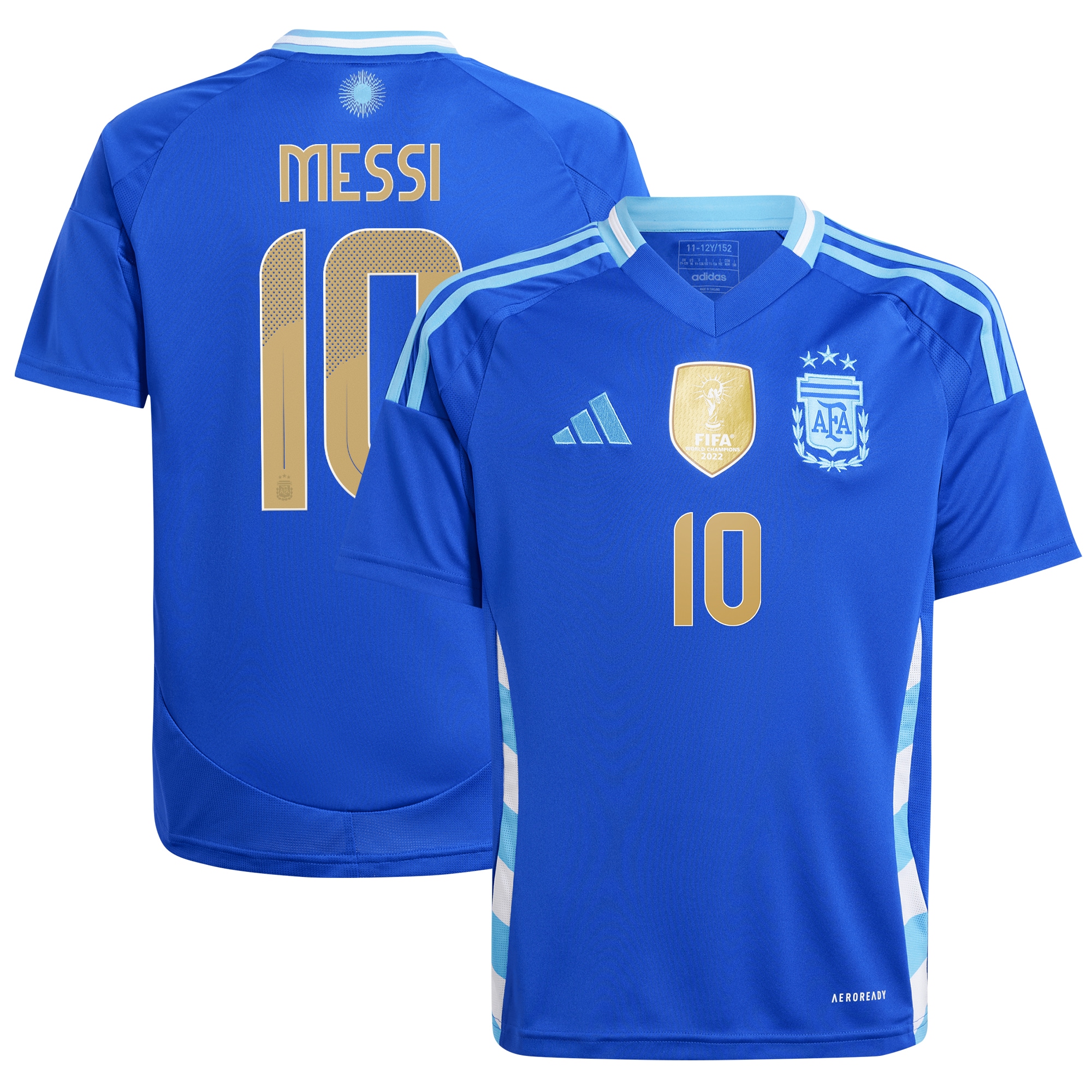 Lionel Messi Argentina National Team Youth 2024 Away Replica Player Jersey – Blue