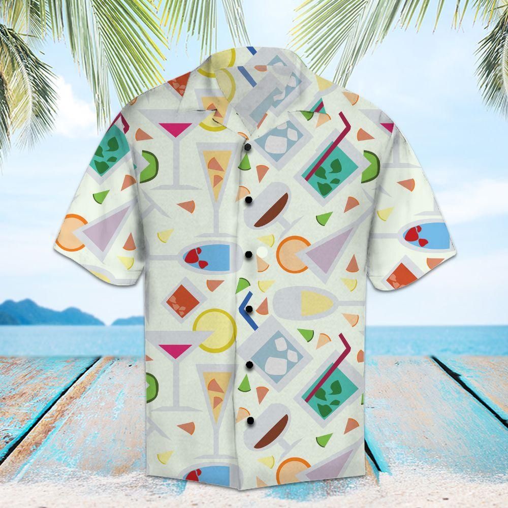 Amazing Coctail Aloha Hawaiian Shirt Colorful Short Sleeve Summer Beach Casual Shirt For Men And Women