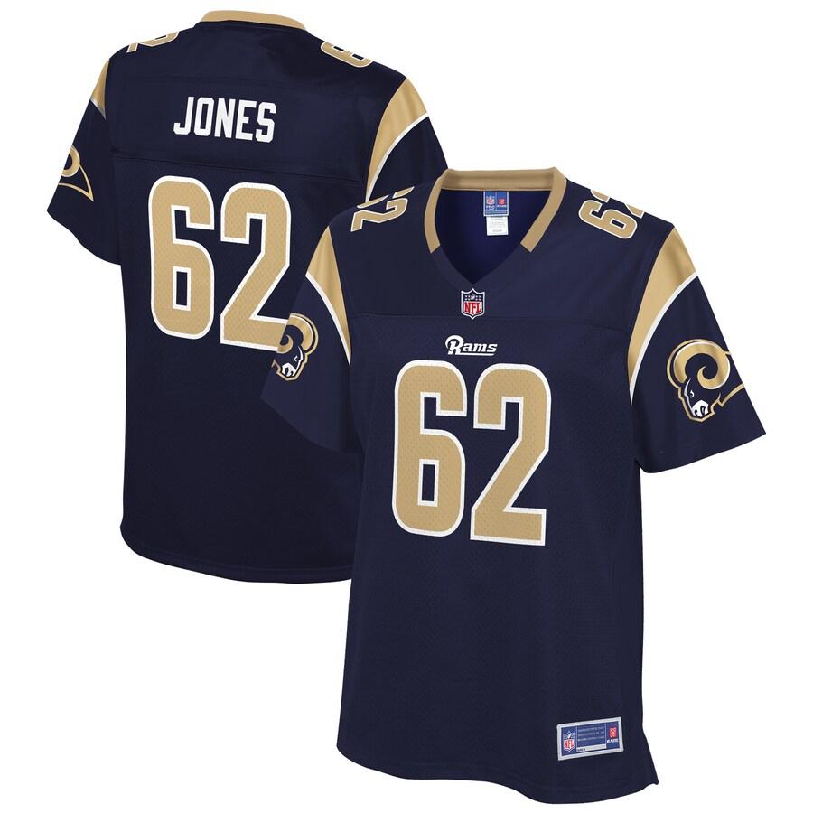 Bryant Jones Los Angeles Rams NFL Pro Line Womens Team Player Jersey – Navy