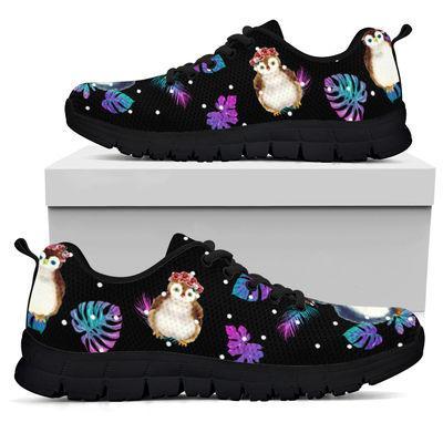 Penguin Color Sneakers, Sneaker Personalized Shoes Custom Name, Text For Women, Men