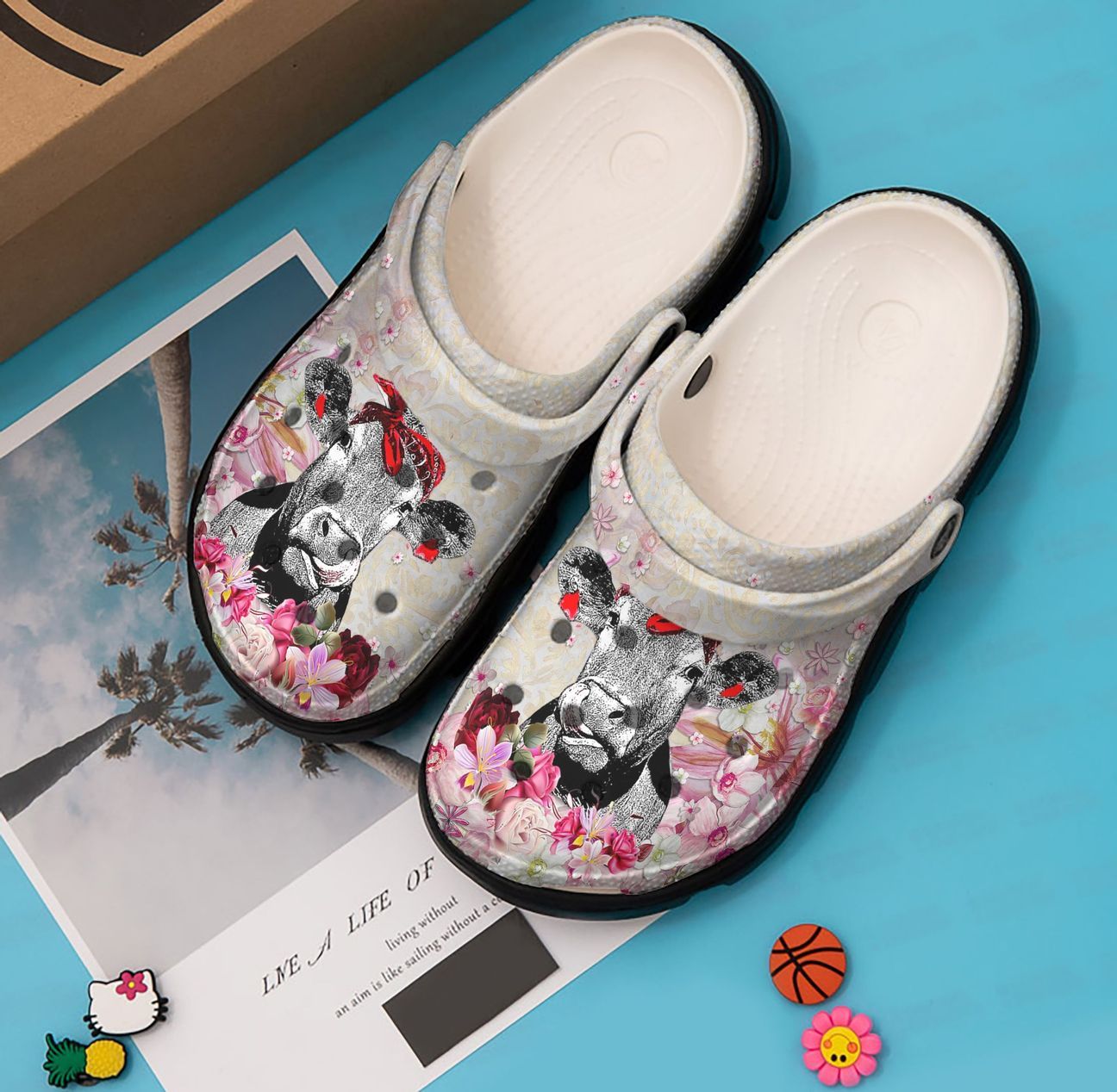 Cow Personalized Clog, Custom Name, Text, Color, Number Fashion Style For Women, Men, Kid, Print 3D Cow Flower