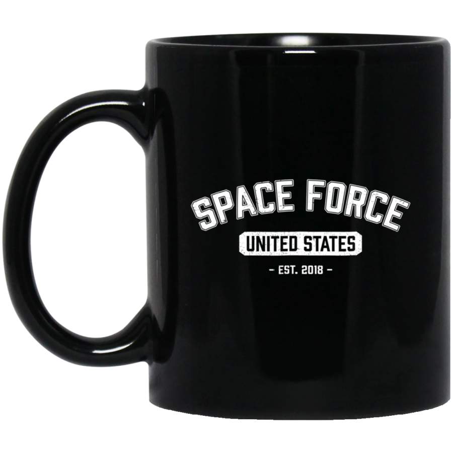 USSF United States Space Force Est. 2018 Vintage Mug 11 oz 15 oz Black Mug