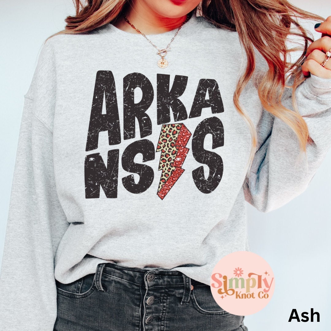 Retro Arkansas Sweatshirt, Arkansas Shirt for Women, Arkansas Sweater, Arkansas Crewneck Sweatshirt, Arkansas Hoodie, Arkansas Gift