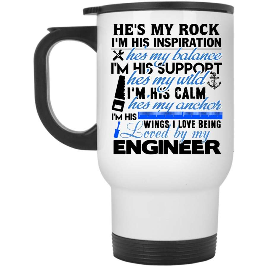 Cool Couple Travel Mug, I Love Being Loved By My Engineer Mug