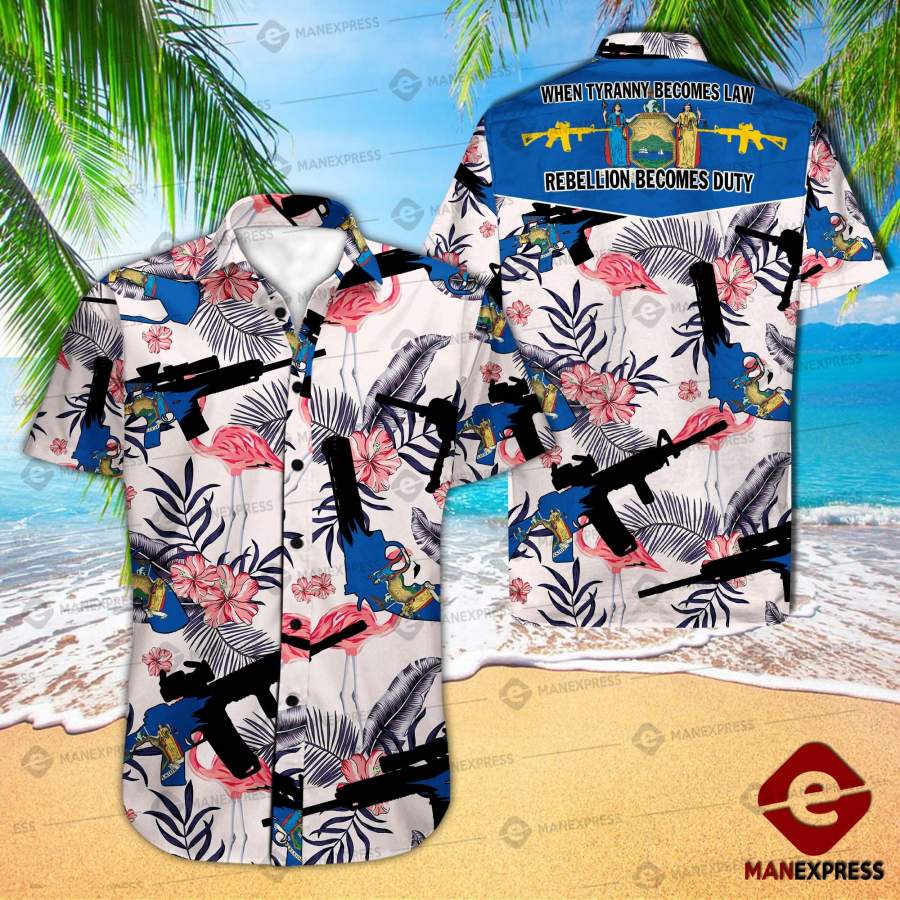 New York Three Percenter Patriot Hawaiian Shirt Fuk Ha101300