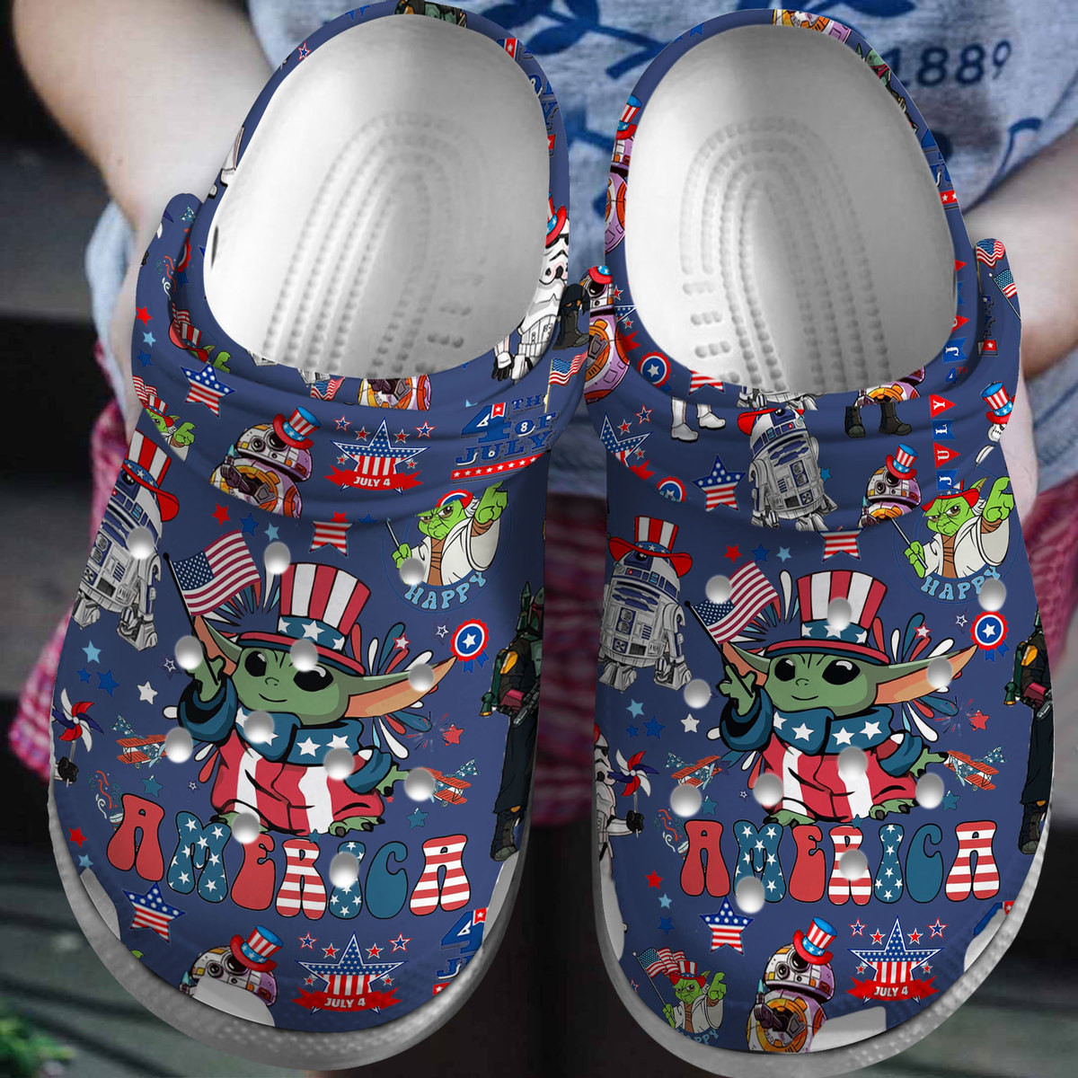 Premium Baby Yoda Movie Crocs Crocband Clogs Shoes Comfortable For Men Women and Kids 2