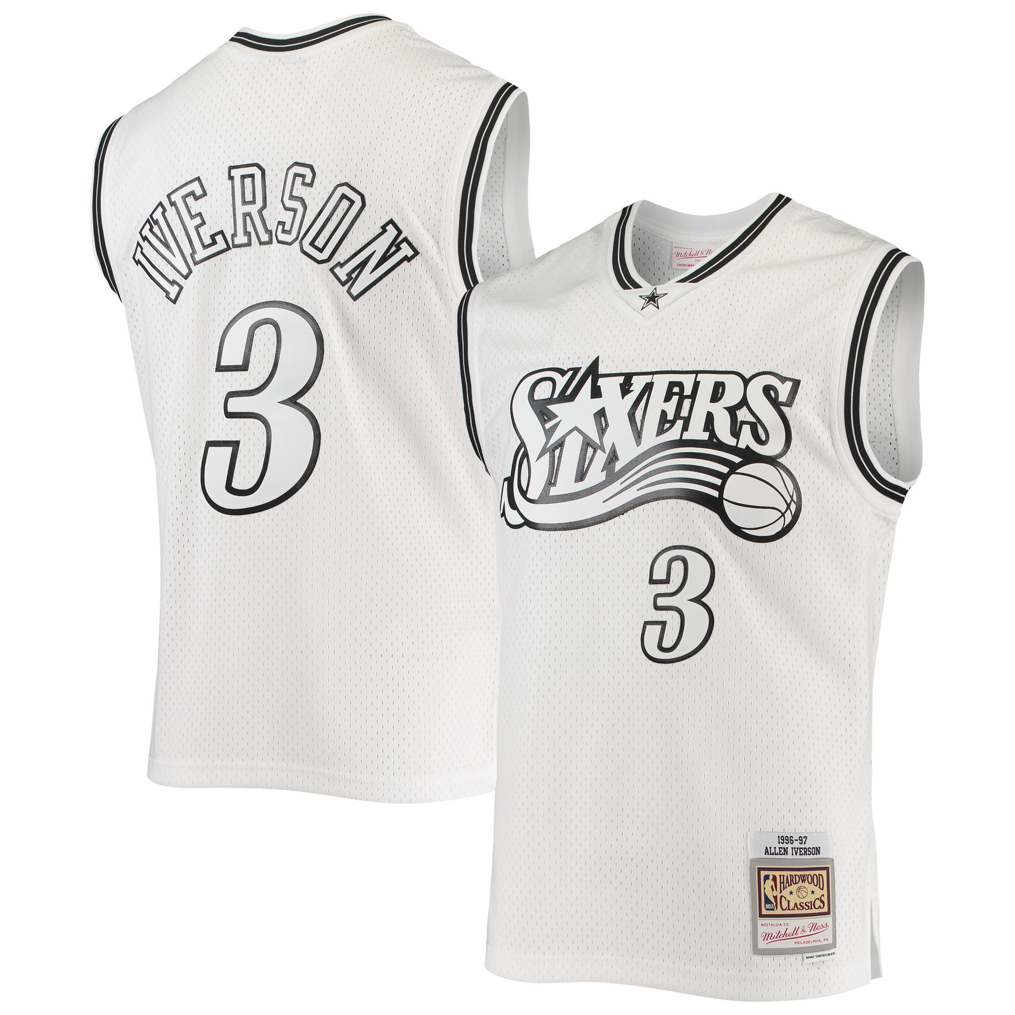 Allen Iverson Philadelphia 76ers Mitchell & Ness White Out Swingman Jersey NBA