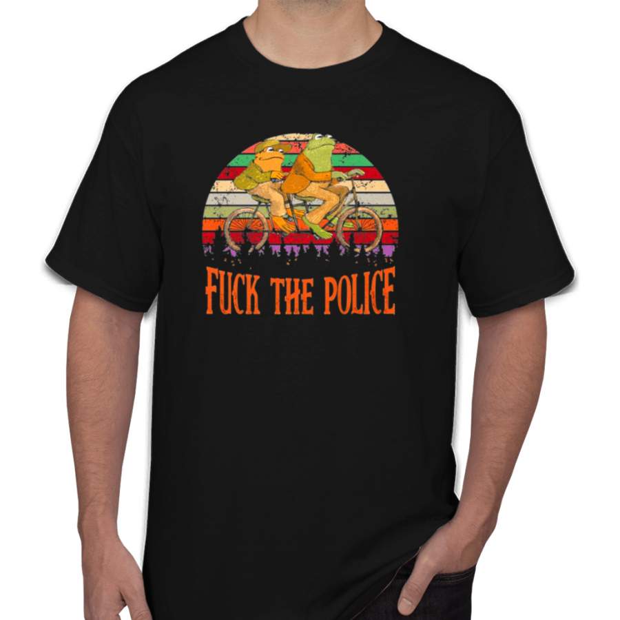 Vintage Fuck The Police Frog And Toad T-shirt Men’s T-Shirts