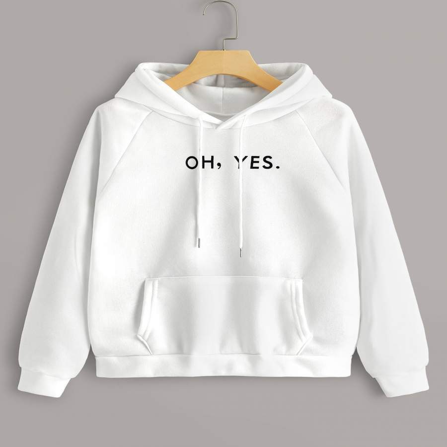 Slogan Graphic Kangaroo Pocket Drawstring Hoodie – PALLAS LLC