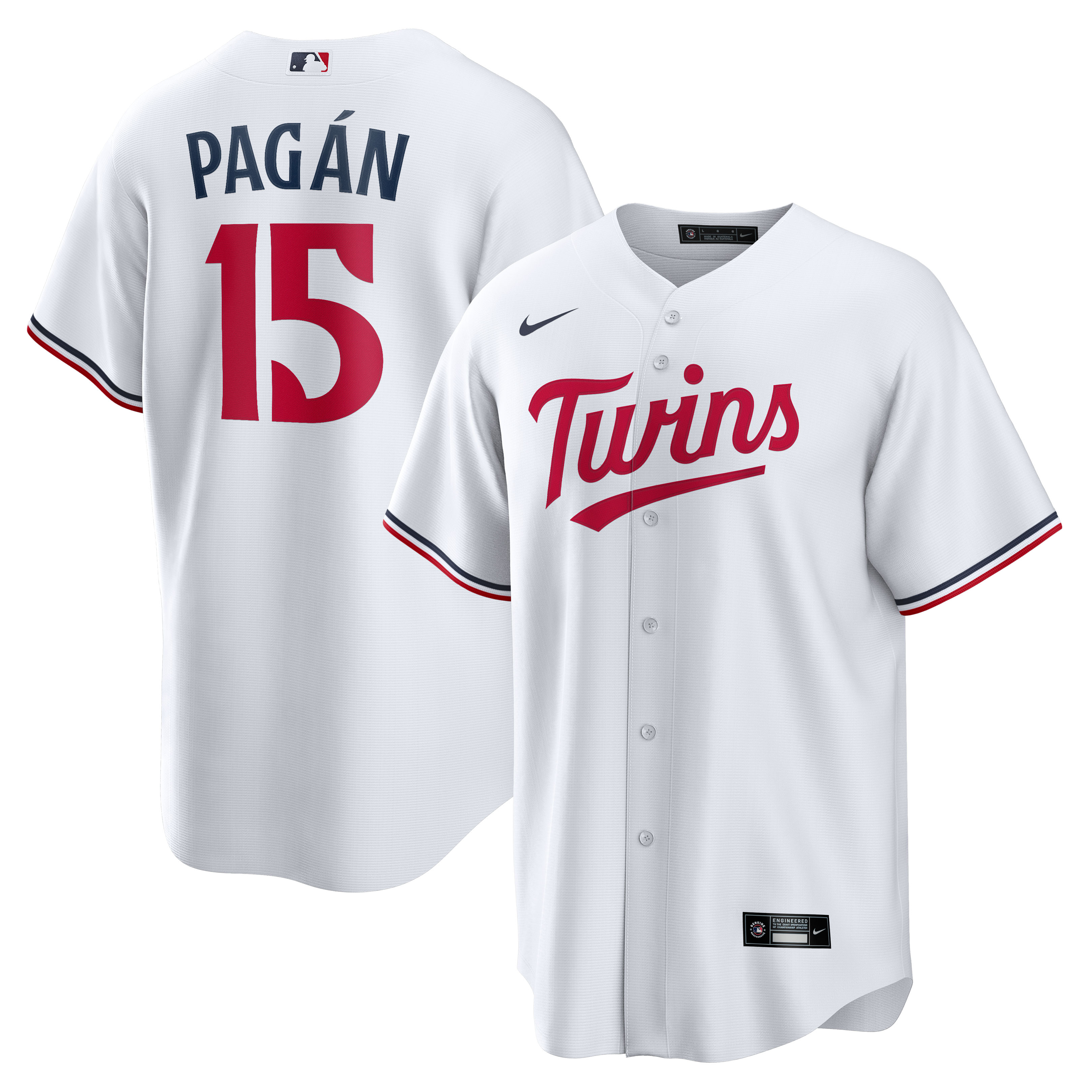 Men’s Minnesota Twins Emilio Pagán White Home  Player Jersey