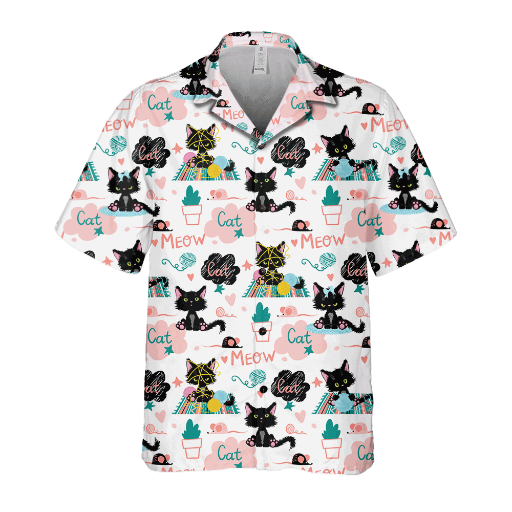 Black Cat Hawaii Shirt Gift For Lover Ha14699