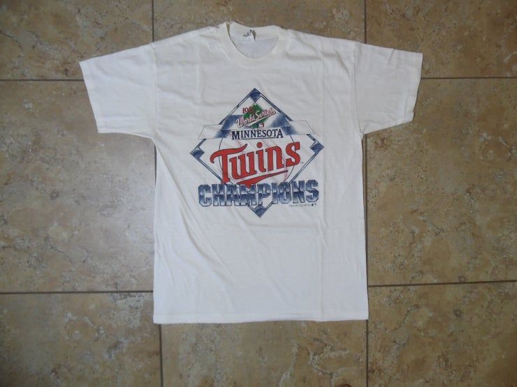 Vtg Minnesota Twins World Champs 1987 Shirt