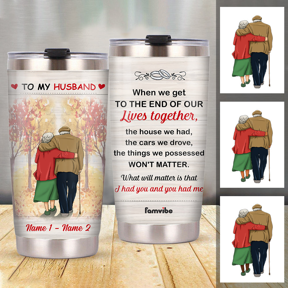 Personalized Couple Fall Steel Tumbler Ag187 30O53