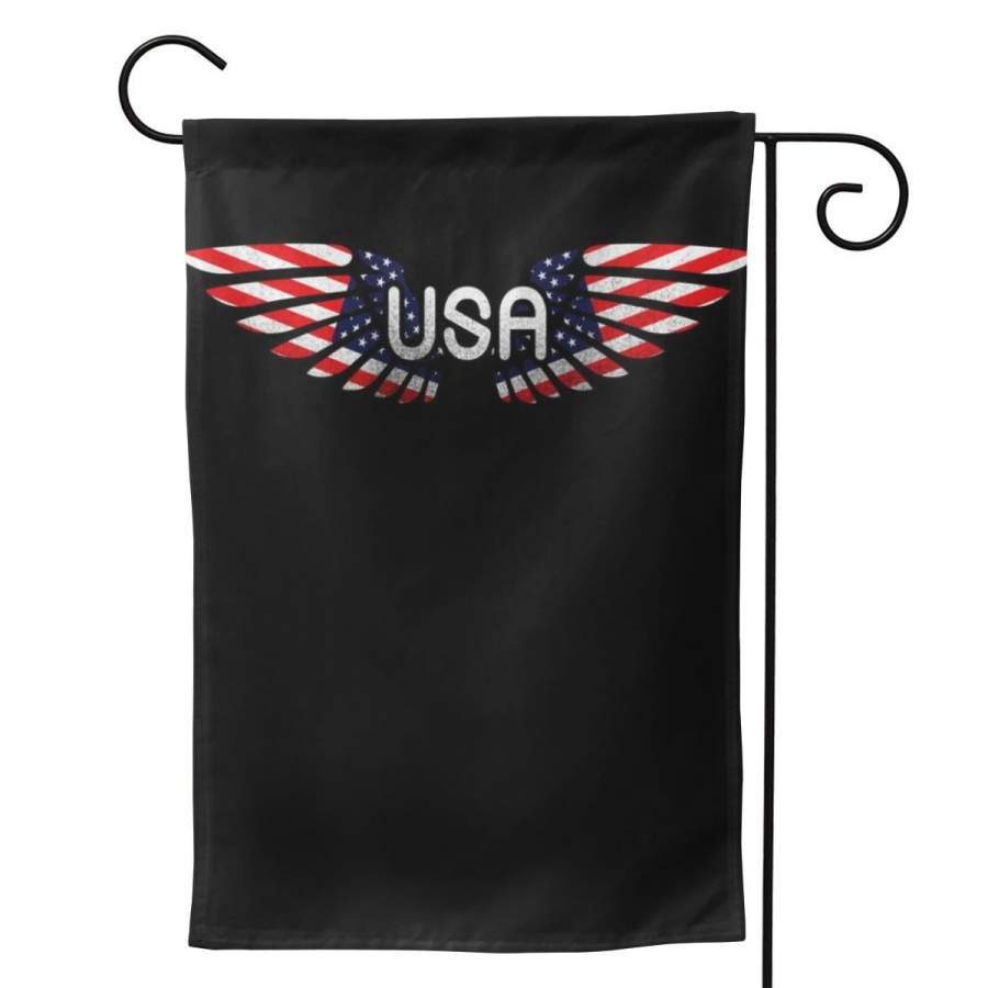 2 Pcs Garden Flag USA Wing Crest Logo Horizontal Poster 12.5″x18″ -Mothers Day, Birthday Gifts for Mom, Dad, Wife, Husband, Daughters, Grandma, Friends