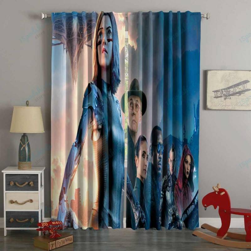 3D Printed Alita Battle Angel Style Custom Living Room Curtains