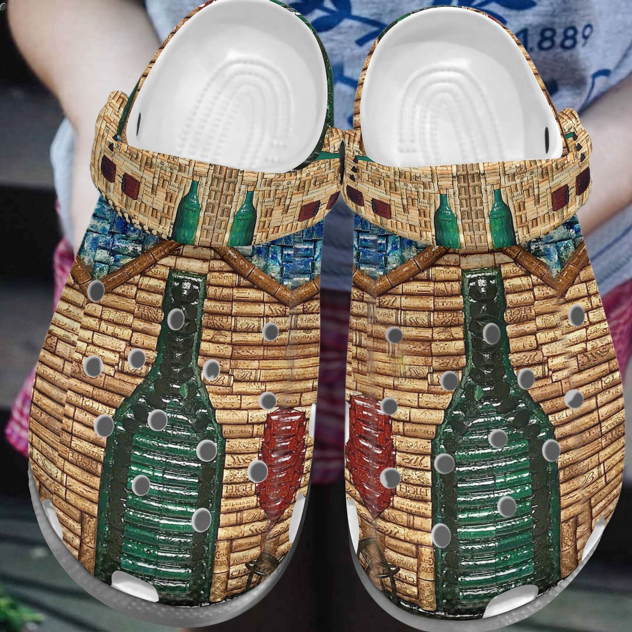 Wine Personalized Clog, Custom Name, Text, Color, Number Fashion Style For Women, Men, Kid, Print 3D Wine Bar