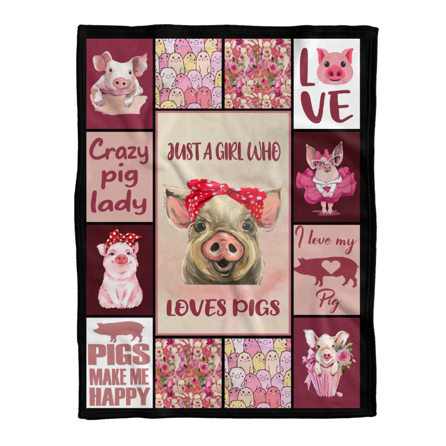 Animal Blanket, Just A Girl Who Loves Pigs