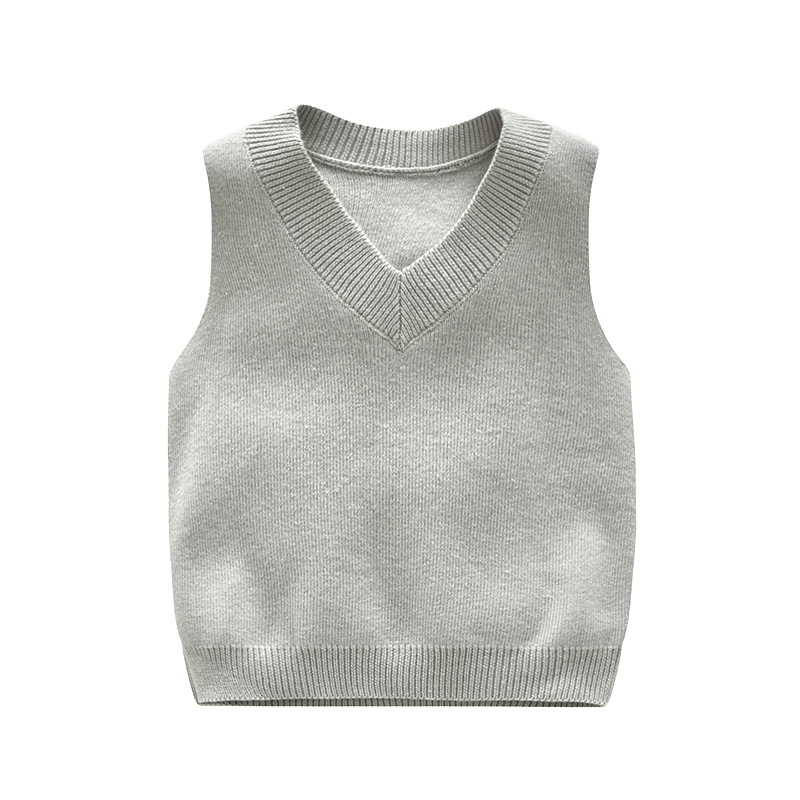 Baby Boys Girls Cotton Knit Sleeveless Vest Sweater Kids Knitted Children Inner Tops Winter Soft Warm Solid Color Blouse Toddler alx