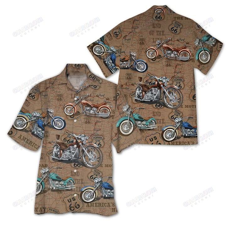 Motorcycle On Us Road Hawaii Shirt Ha63763