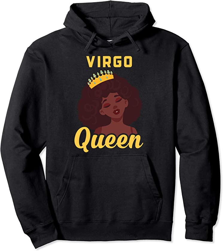 Virgo Queen Birthday Black Girl Gift Pullover Hoodie