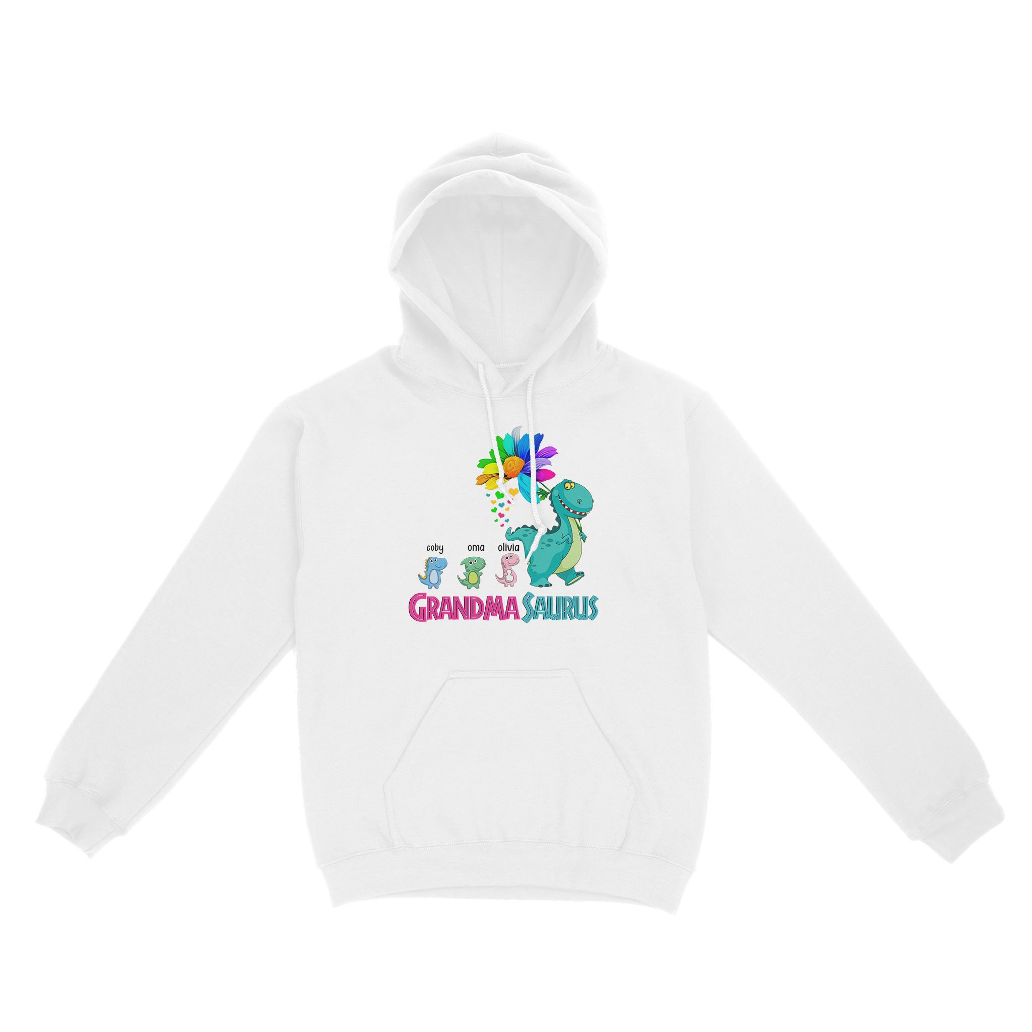 Grandma Shirt, Custom Grandma Saurus Shirt, Grandmasaurus Shirt Gift For Mom, Flower Shirt, Mother’s Day Shirt – Standard Hoodie