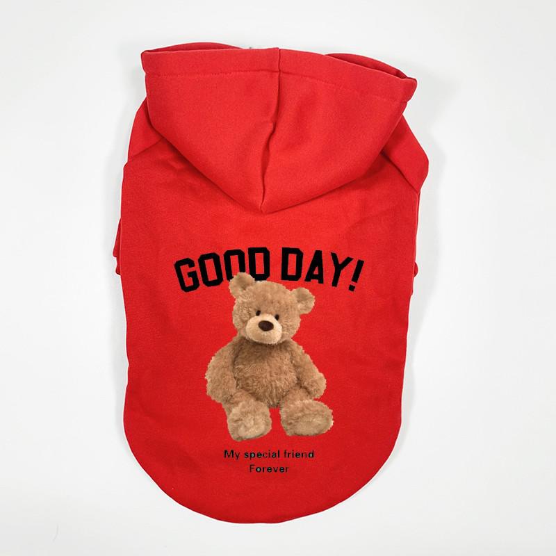 Winter Dog Hoodies Cute Bear Pet Dog Clothes Drawstring For Small Medium Large Pet Dogs Sweatshirt Chihuahua French Bulldog Coat alx