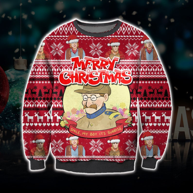 Teddy Roosevelt Night At The Museum Ugly Sweatshirt, Christmas Ugly Sweater