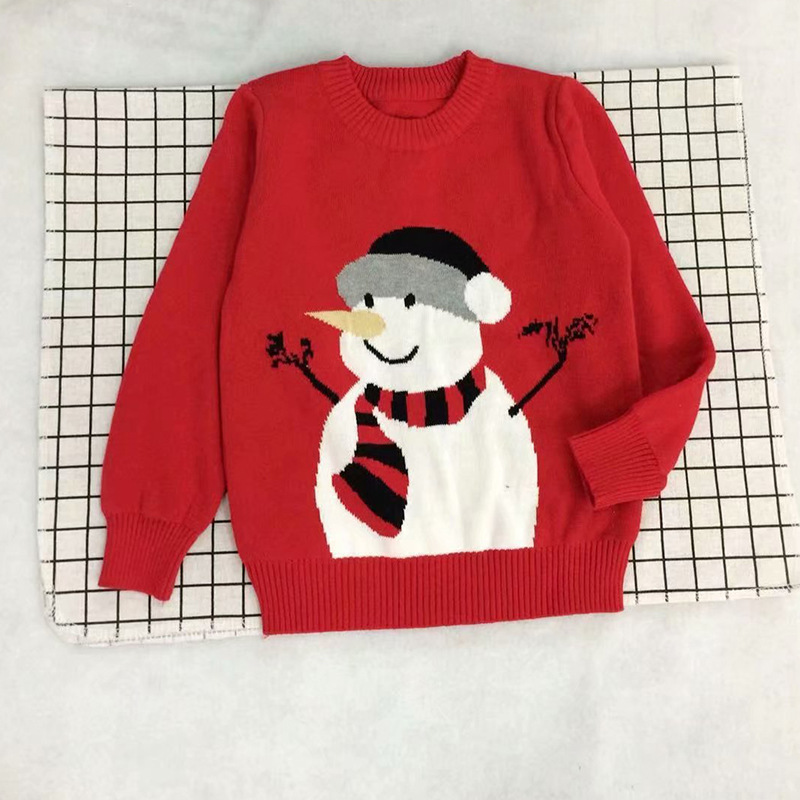 Autumn Christmas Kids Baby Boys Girls Long Sleeve Printing Sweaters Winter Baby Boy Girl Knit Children’s Sweaters alx