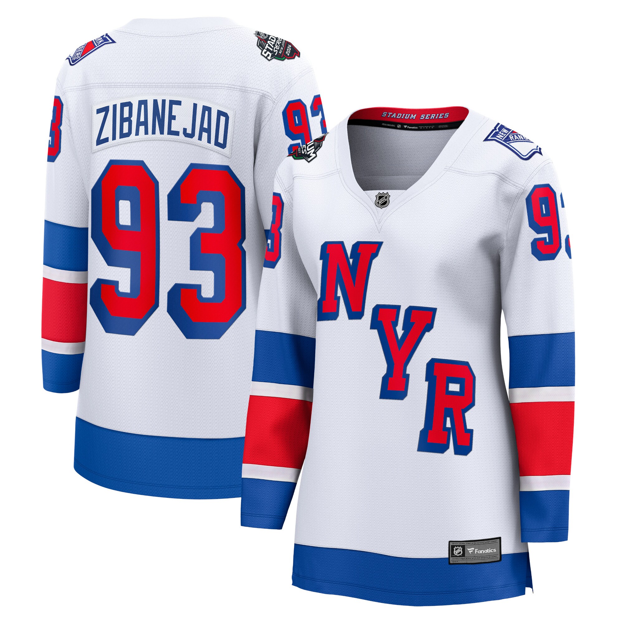 Mika Zibanejad New York Rangers Branded Women's 2024 NHL Stadium Series Breakaway Player Jersey  White