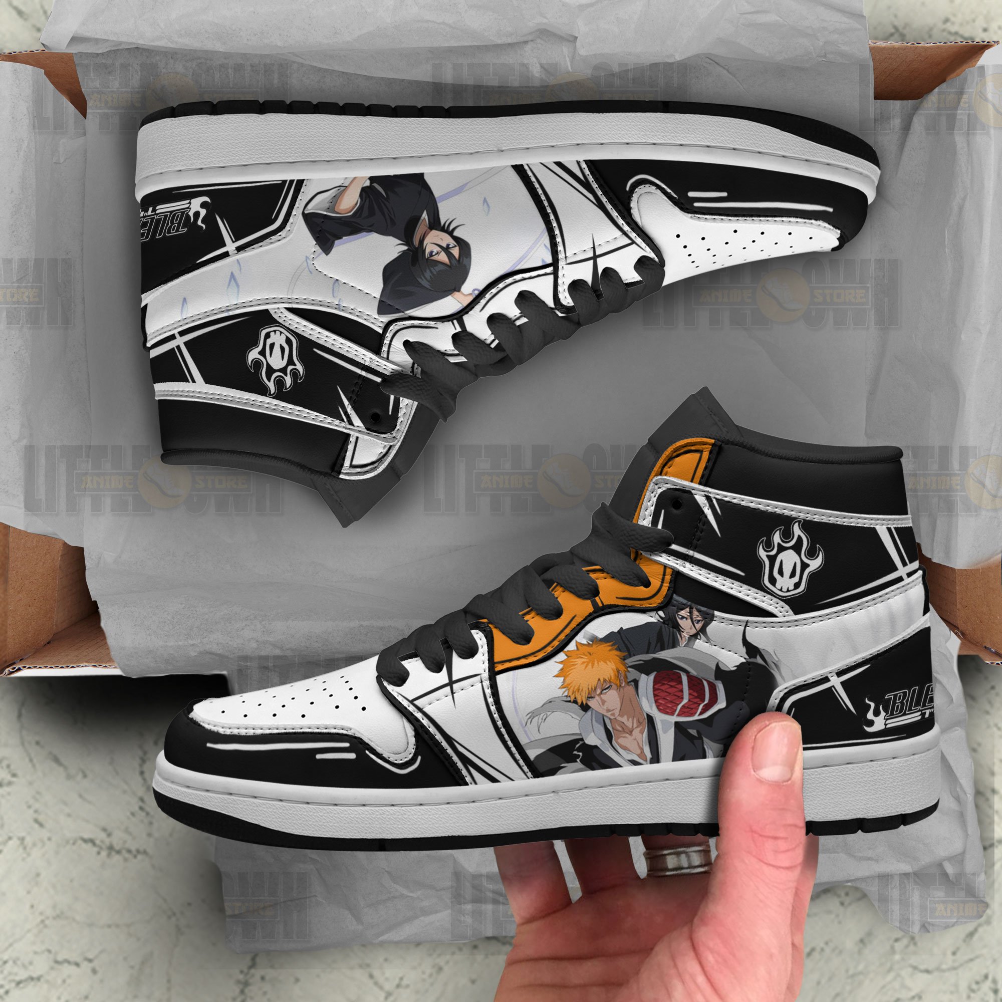 Ichigo X Rukia Jd Sneakers Custom Bleach Anime Shoes – FashionStation Store