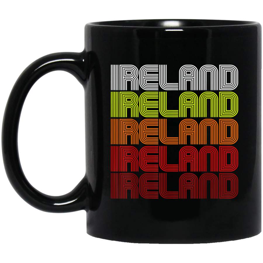 Ireland Vintage Retro 70s 80s Stripe Mug