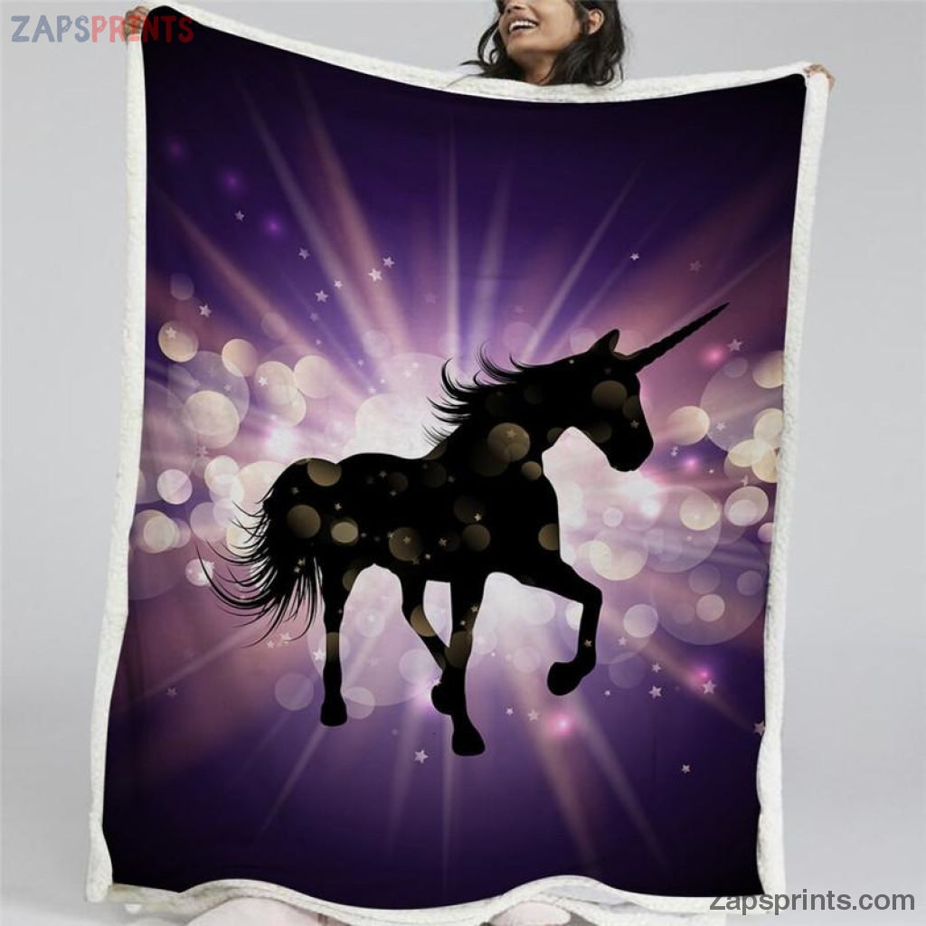 Unicorn Silhouette Burble Blanket