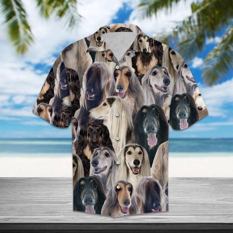 Artsyhomes Afghan Hound Awesome Hawaiian Ha71311