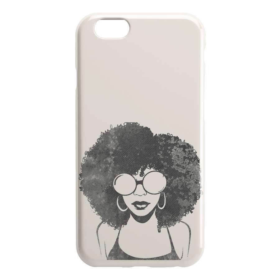 African American Black Girl Africa Melanin Black Lady Afro Art For Women Girls iPhone Case