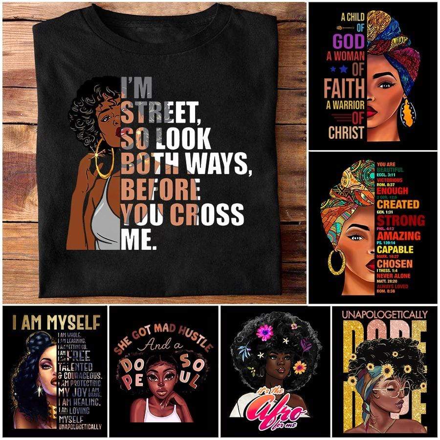 Black Queen, Black Women, Afro Girl Dope Unisex T-Shirt #Kv