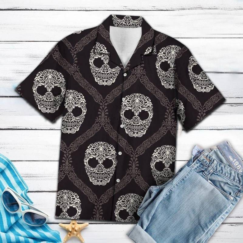 Artsyhomes Skull Mandala Hawaiian Ha43724