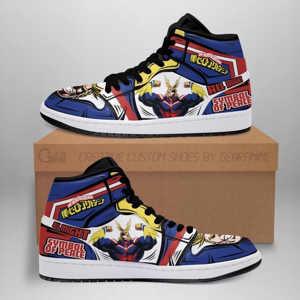 All Might Sneakers My Hero Academia Anime Shoes MN05 Jordan Sneaker