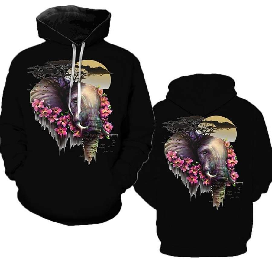 New Listing Elephant 3D Hoodie 3D Funny Animal Printed Hoodie Sweatshirts Men/Women Spring Casual Hip Hop Hoodies 3D Print Simple Sweater 3XS-5XL