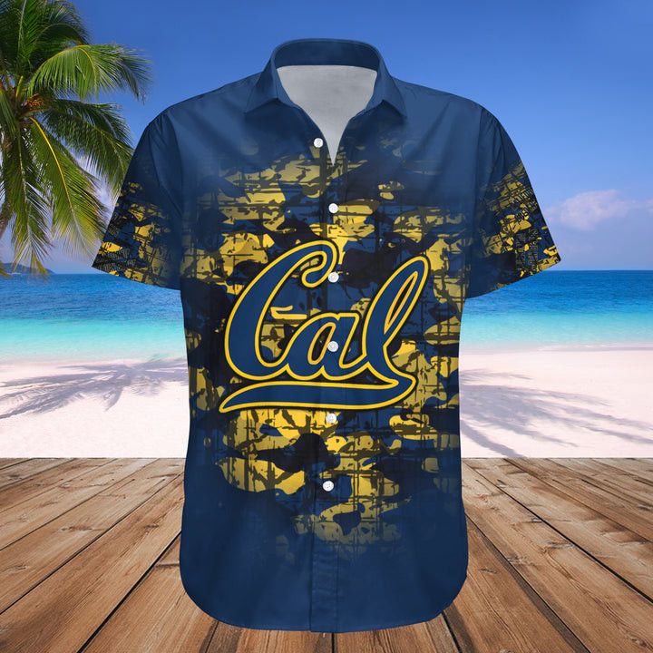 NCCA California Golden Bears Custom Text Number Blue Hawaiian Shirt