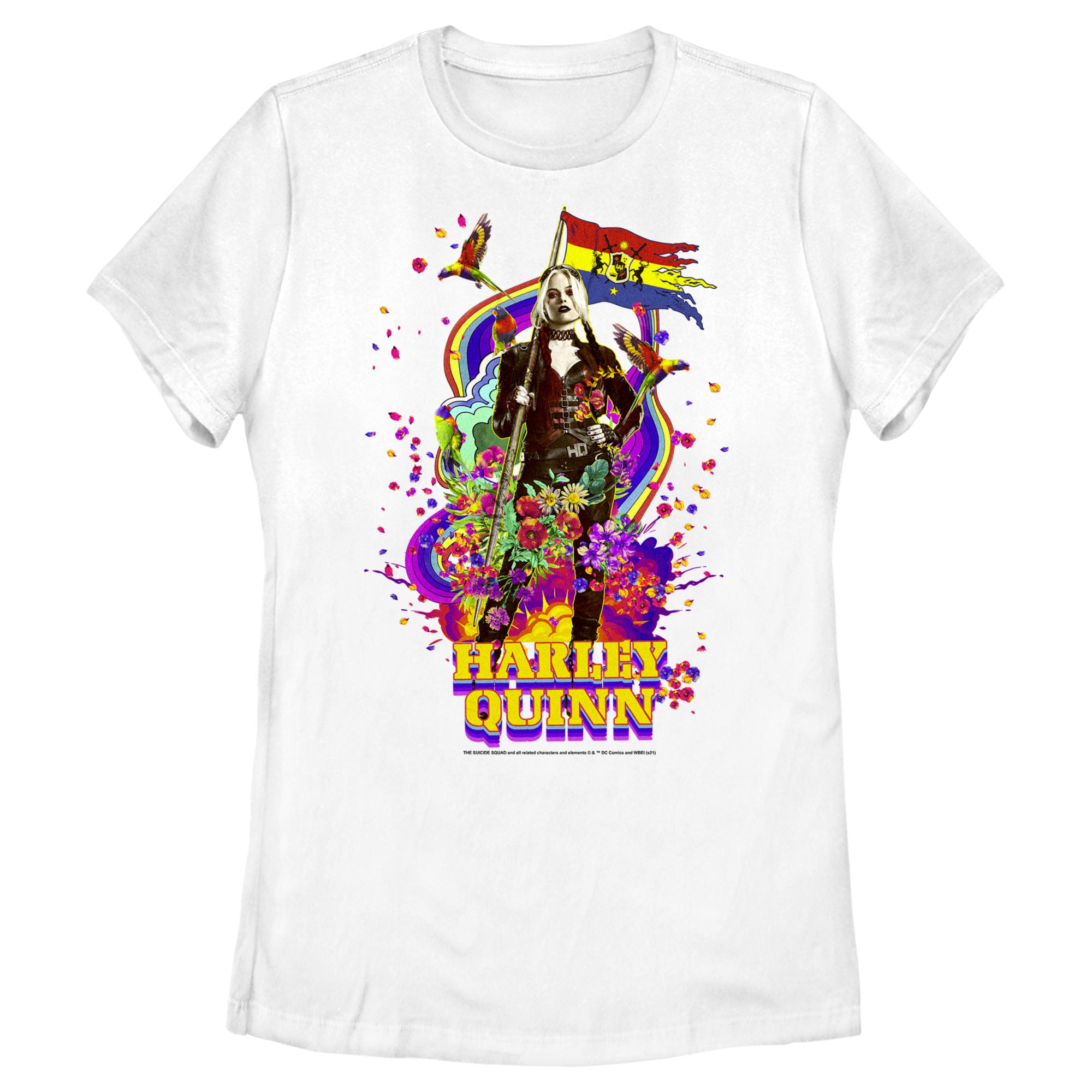 The Suicide Squad Women’S Harley Quinn Color Splash  T-Shirt