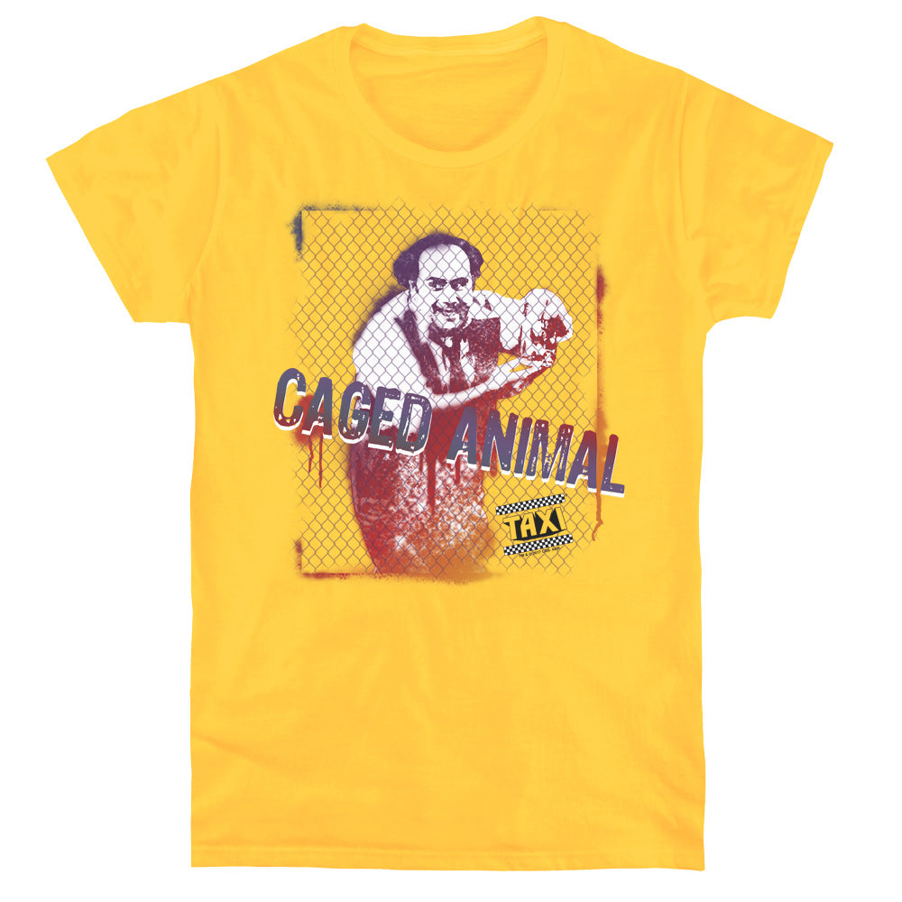 Taxi Caged Animal Womens T Shirt Yellow