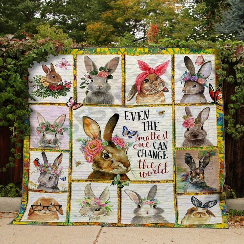 Rabbit Change The World Awesome LKI84 Quilt