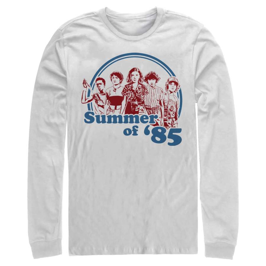 Stranger Things Men’s Retro Summer of ’85  Long Sleeve Shirt