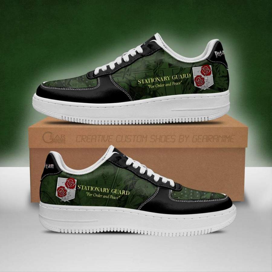 AOT Garrison Slogan Air Sneakers Attack On Titan Anime Shoes