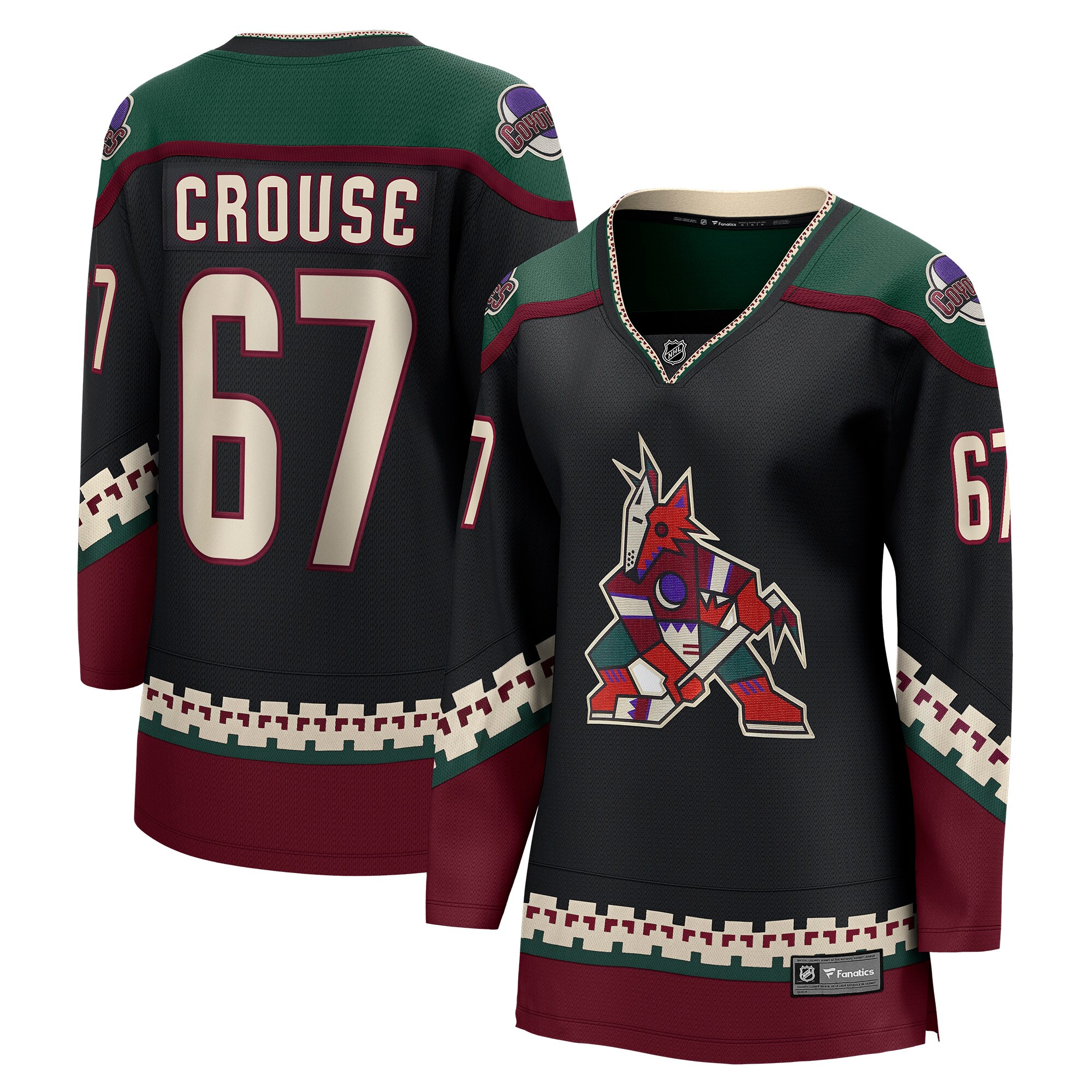 Women's Arizona Coyotes Lawson Crouse Black Home Breakaway Player Jersey