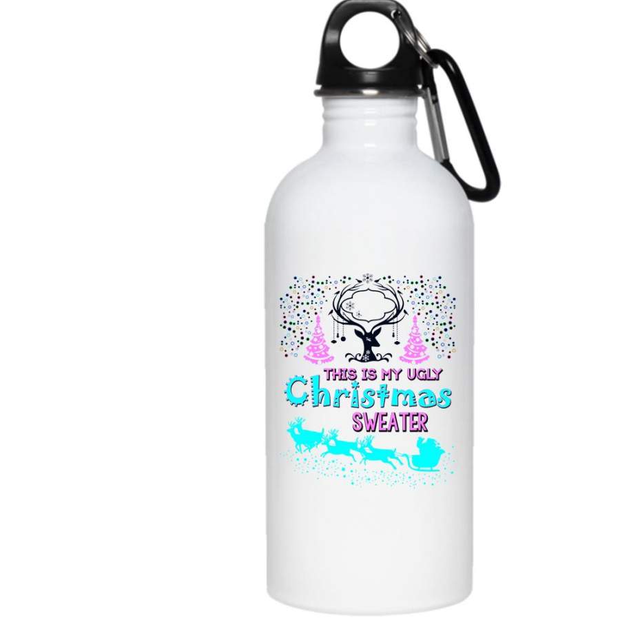 This Is My Ugly Christmas Sweater 20 oz Stainless Steel Bottle,Cute Christmas Outdoor Sports Water Bottle