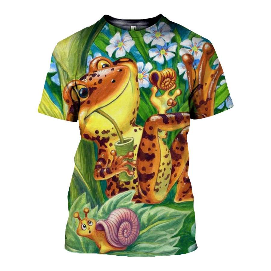 3D All Over Printed Frog T Shirt Hoodie 7120192