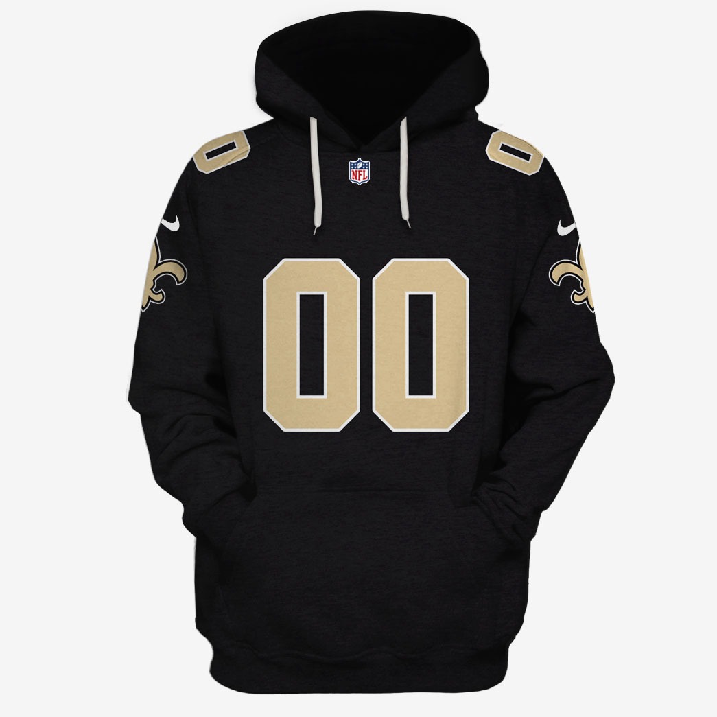 Personalized New Orleans Saints Jersey 3D All Over Printed For Men Women Personalize Hoodie