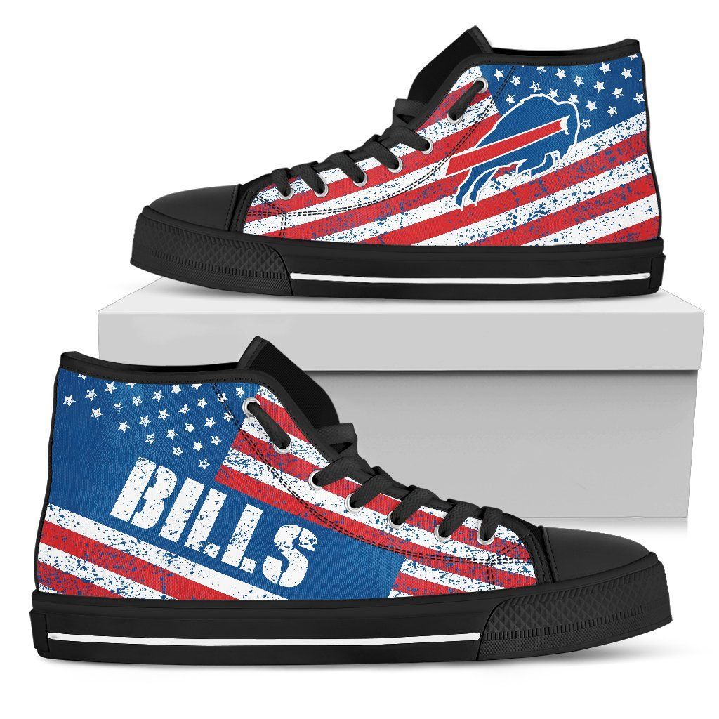 America Flag Buffalo Bills High Top Shoes